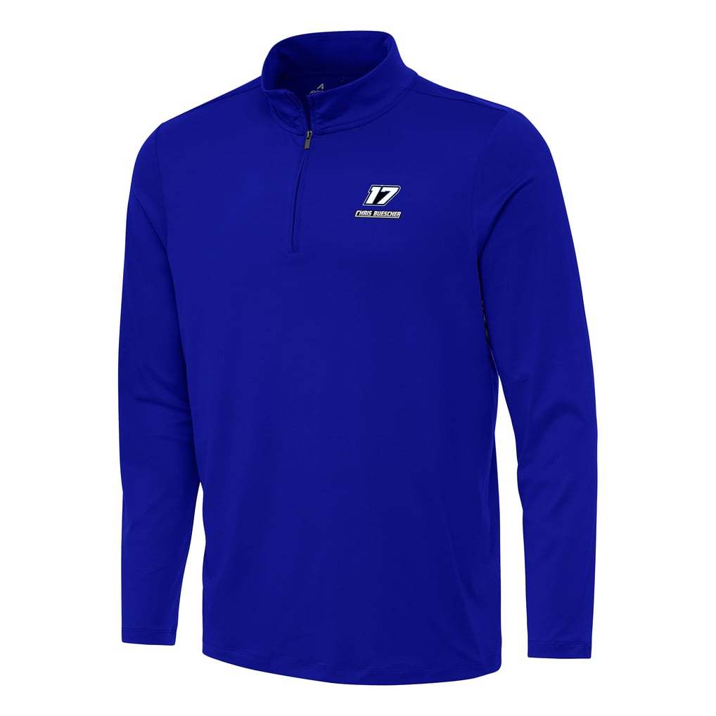  Chris Buescher Antigua Reprocess Quarter-Zip Top - Royal